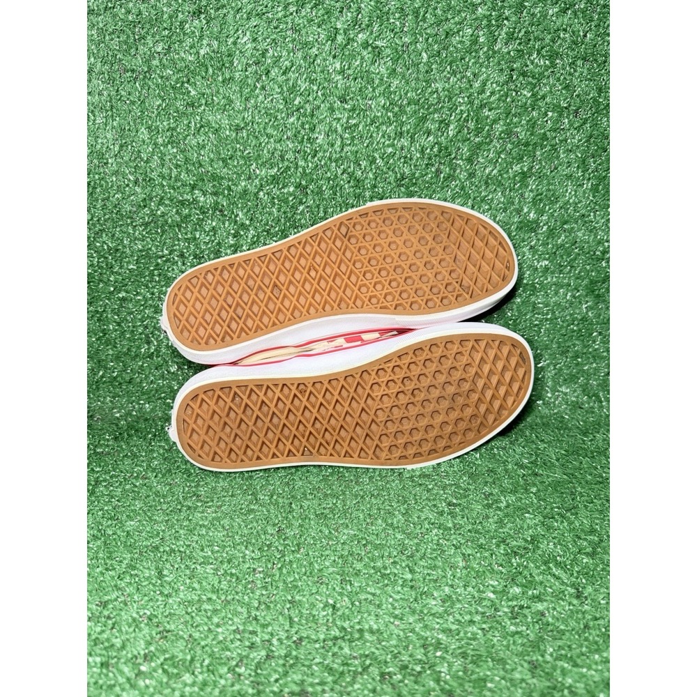 VANS Classic Slip-On Women Size 7 Red White Checkerboard Sneakers Skate Shoe - Picture 8 of 9